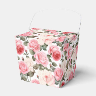 Partybunterbox mit rosa Rosen Geschenkschachtel
