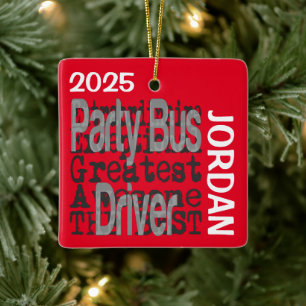 Partybus-Fahrer Extraordinaire BENUTZERDEFINIERT Keramikornament