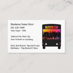 Partybusrental und Tourbus Visitenkarte