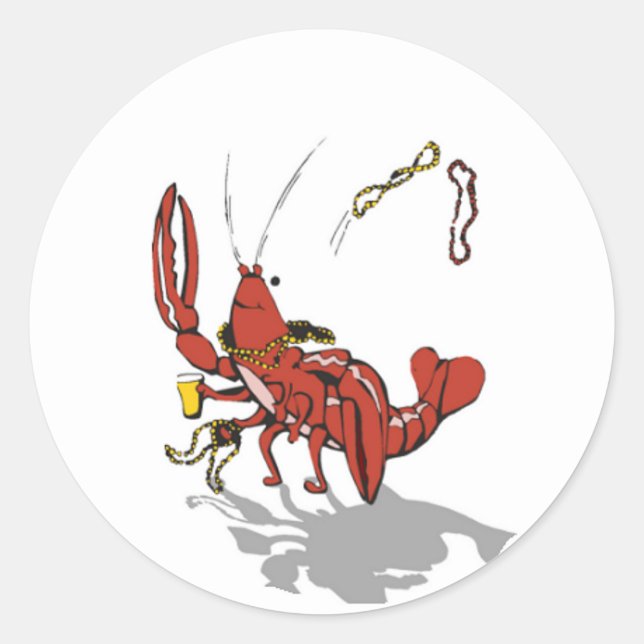 Partydad Crawfish Runder Aufkleber (Vorderseite)