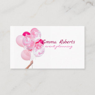 Partydekoration Glitterballons Funkeln Rosa Visitenkarte