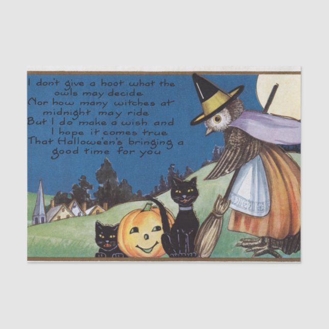 Partygewebe der schwarzen Katzen der Seidenpapier (Vorderseite)