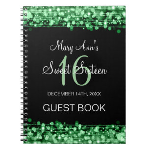 Partyguestbook-Party-Glitzern-Minze des Bonbon-16 Notizblock