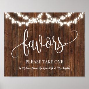Partygunst Geschenke Westliche Hochzeitsempfangs-S Poster