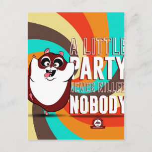 Partyhamster Einladungspostkarte
