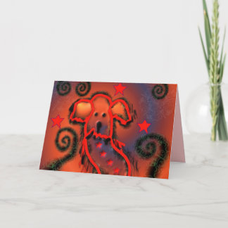 Partyhund Feiertagskarte