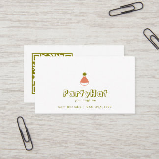 Partyhut-Logodesign Geburtstagsfeier | QR-Code Visitenkarte