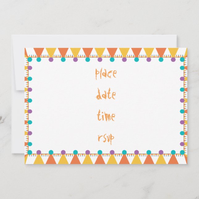 Partyhütchen Einladung (Rückseite)