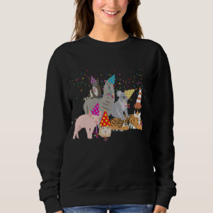 Partying von Tieren - Niedliche Tiere mit Party Sweatshirt