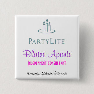 Partylite NamensAbzeichen Button