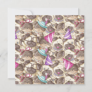 Partymöpse Feiertagskarte