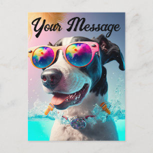 Partys für personalisierte Hunde Postkarte