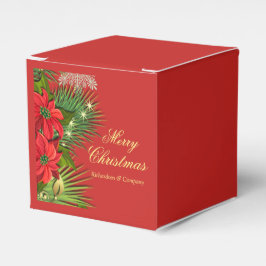 Partys Red Poinsettia Gefallen Box Geschenkschachtel