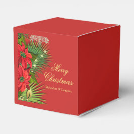 Partys Red Poinsettia Gefallen Box Geschenkschachtel