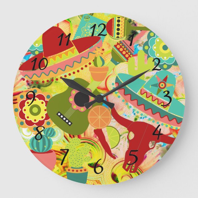 Partys Wall Clock Große Wanduhr (Vorderseite)