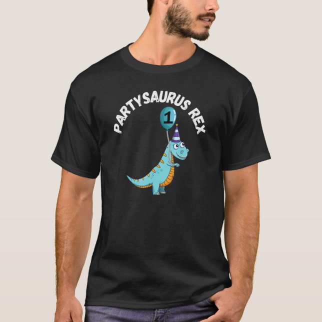 Partysaurus Rex 1 Yr T-Shirt (Vorderseite)