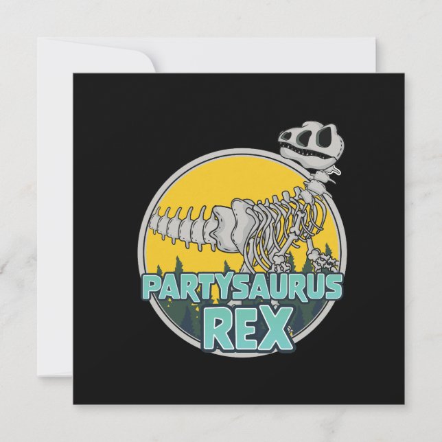Partysaurus Rex Einladung (Vorderseite)