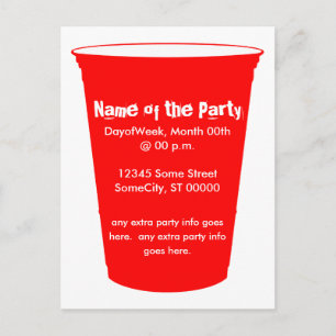 Partyschale laden ein einladungspostkarte