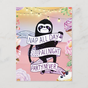 Partyschlampe Postkarte