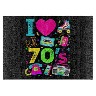 Partystil der 1970er Jahre im Retro-Look Schneidebrett