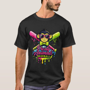 Partytier Baseball lustiger Affe T-Shirt