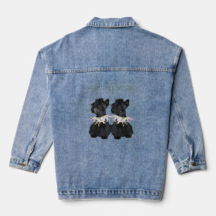 Partytier Schottische Terrier Jeansjacke