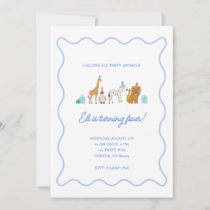 Partytiere Einladung