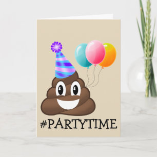 #PARTYTIME Kack Emoji Birthday Card Karte