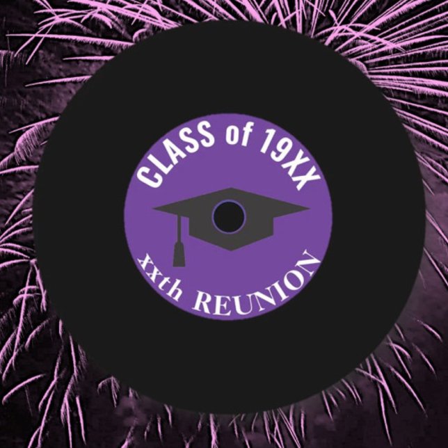 Partytime, Nostalgic Class-Wiedersehen-Untersetzer Runder Pappuntersetzer (Von Creator hochgeladen)