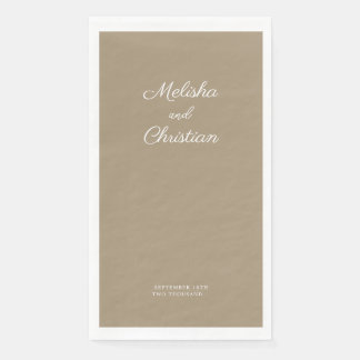 Partytücher Minimalistische Moderne Hochzeit. Serviette