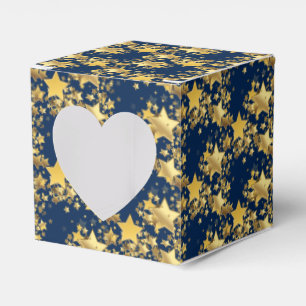 Partytüte Box mit Goldsternen Geschenkschachtel