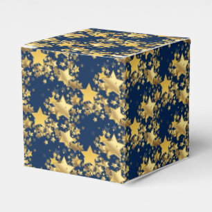 Partytüten-Box mit goldenen Sternen Geschenkschachtel
