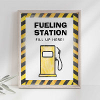 Partyzeichen der Tankstelle
