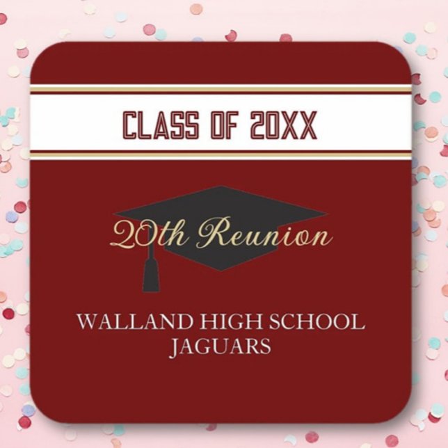 Partyzeit! CUSTOM Class-Wiedersehen Rechteckiger Pappuntersetzer (Von Creator hochgeladen)