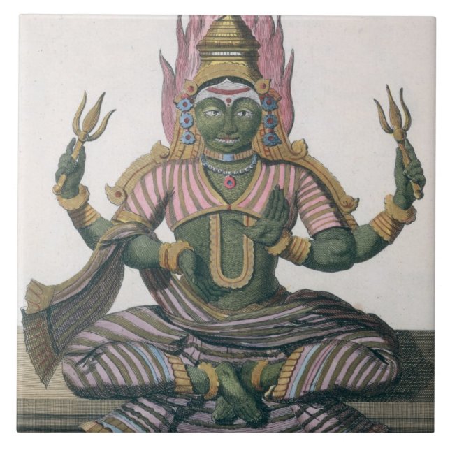 Parvati, "von der Reise ZusatzIndes und von einem Fliese (Vorderseite)