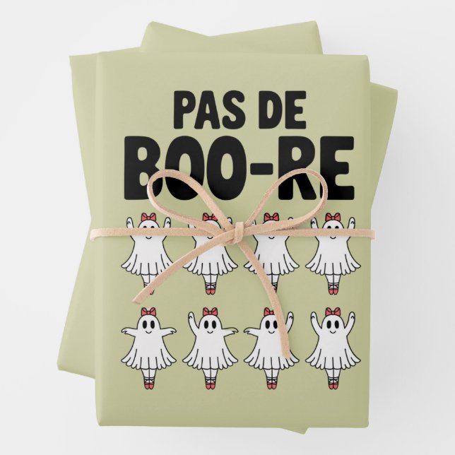 Pas de Boo-re Ballerina Ghost Halloween Spooky Geschenkpapier Set (Beispiel)