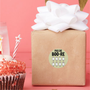 Pas de Boo-re Ballerina Ghost Halloween Spooky Runder Aufkleber