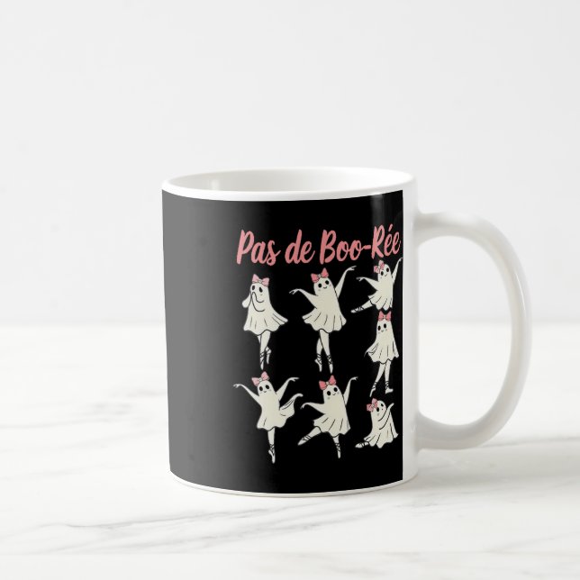 Pas De Boo-rée Ballet Coquette Dancer Ghost Spooky Kaffeetasse (Rechts)