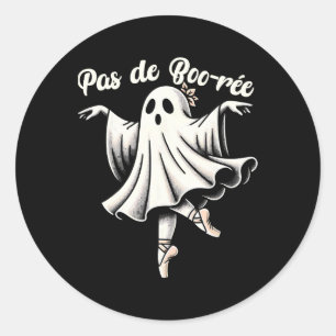 Pas De Boo-rée Ballet Dancer Ghost Dance Teacher H Runder Aufkleber
