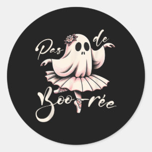 Pas De Boo-rée Ballet Dancer Ghost Dance Teacher H Runder Aufkleber