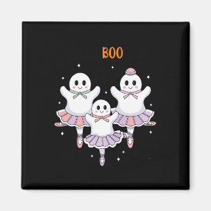 Pas De Boo-rée Ballet Dancer Spooky Ghost Hallowee Magnet