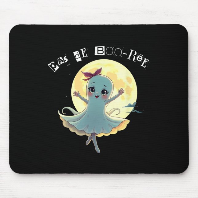 Pas De Boo-rée Funny Ballet Gastgeber Halloween-Ta Mousepad (Vorne)
