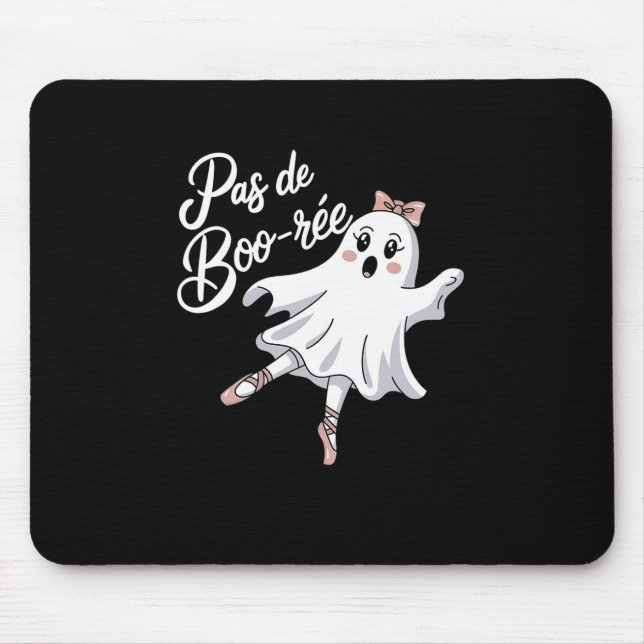 Pas De Boo-rée Funny Ballet Gastgeber Halloween-Ta Mousepad (Vorne)