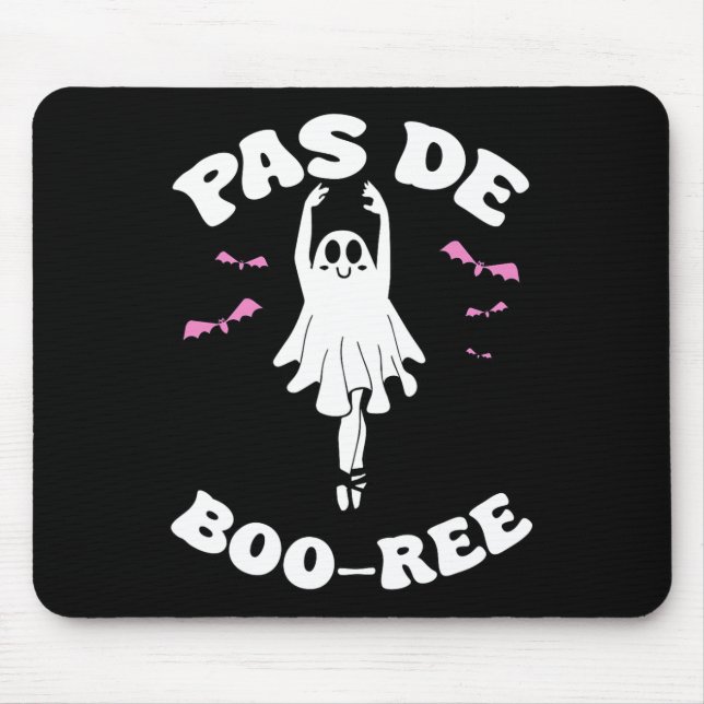 Pas De Boo-rée Funny Ballet Gastgeber Halloween-Ta Mousepad (Vorne)