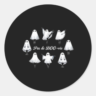Pas De Boo-rée Funny Ballet Geister Tanz Halloween Runder Aufkleber