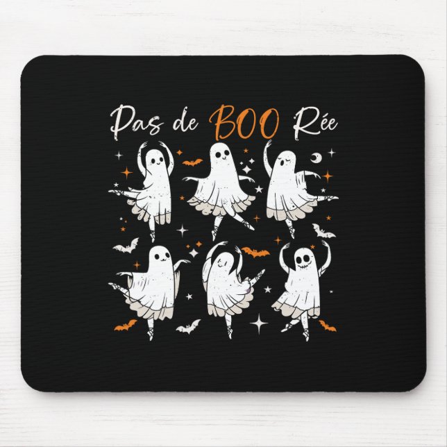 Pas De Boo-rée Funny Ballet Geister Tanzlehrer H Mousepad (Vorne)