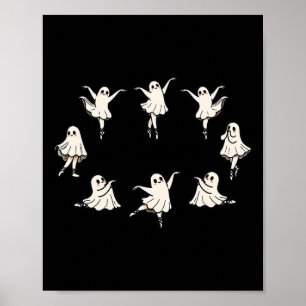 Pas De Boo-rée Funny Ballet Spooky Ghosts Dance Ha Poster