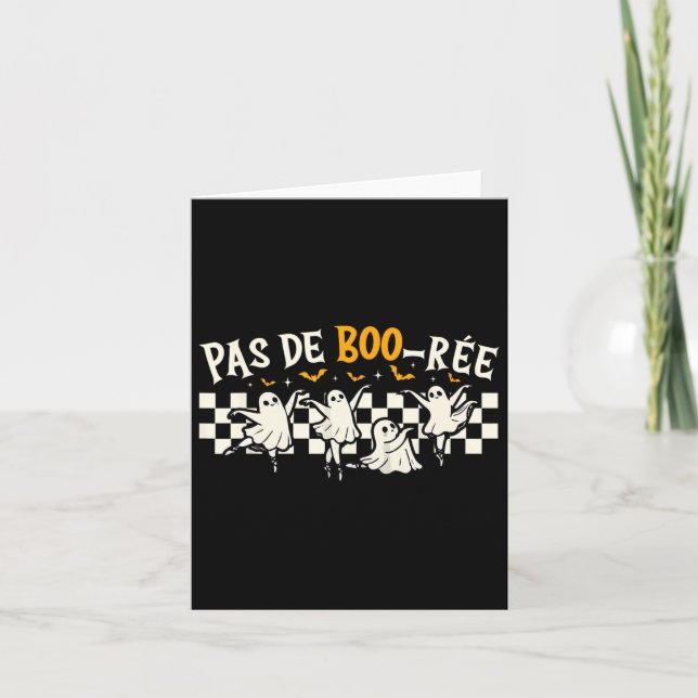 Pas De Boo-rée Ghost Ballet Dancer Halloween Dance Karte (Vorderseite)