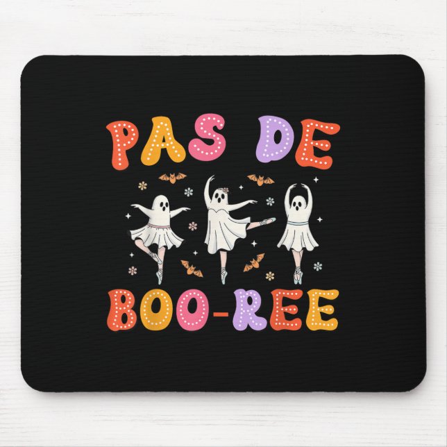 Pas De Boo-rée Ghost Ballet Dancer Halloween Dance Mousepad (Vorne)