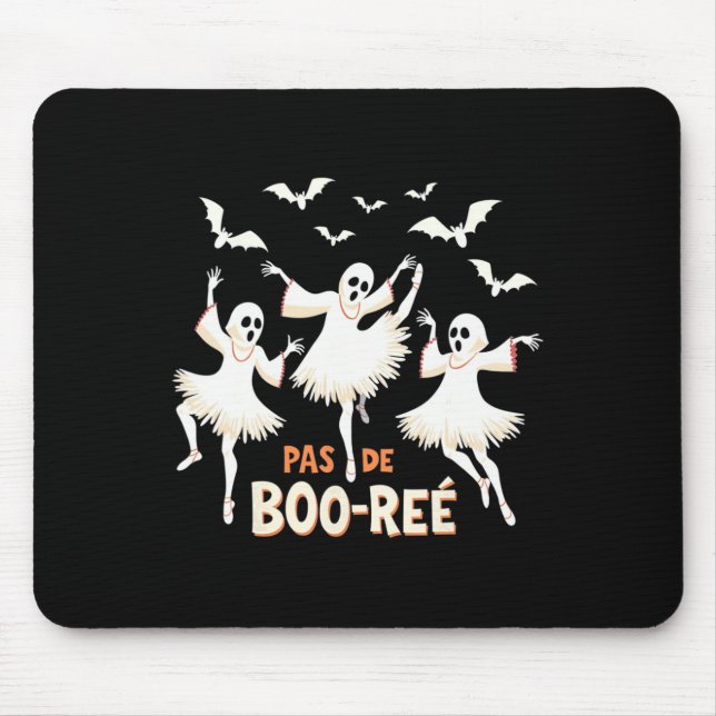 Pas De Boo-rée Ghost Ballet Dancer Halloween Dance Mousepad (Vorne)